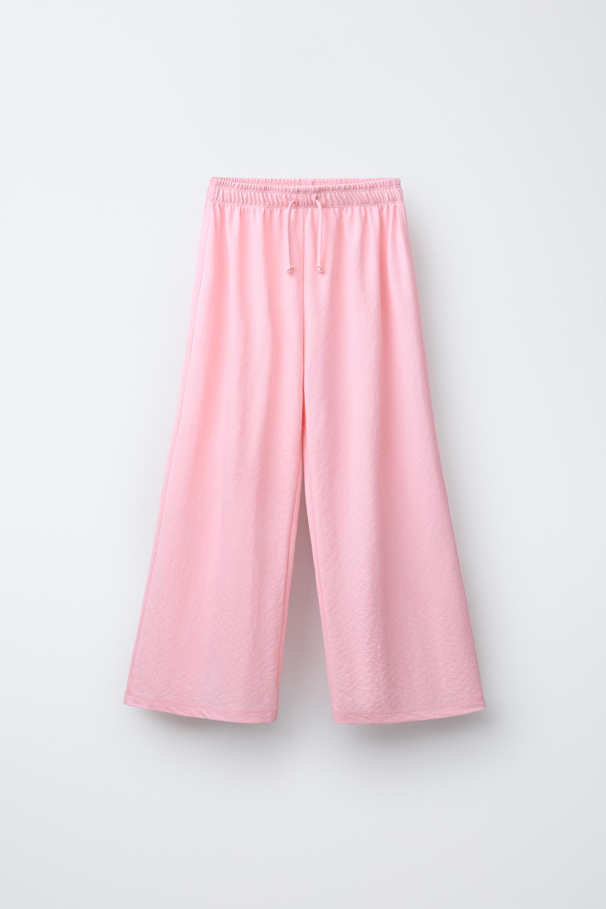 ワイドレッグフルイドパンツ - ピンク | ZARA Japan / 日本 ワイドレッグフルイドパンツ - ピンク | ZARA Japan / 日本