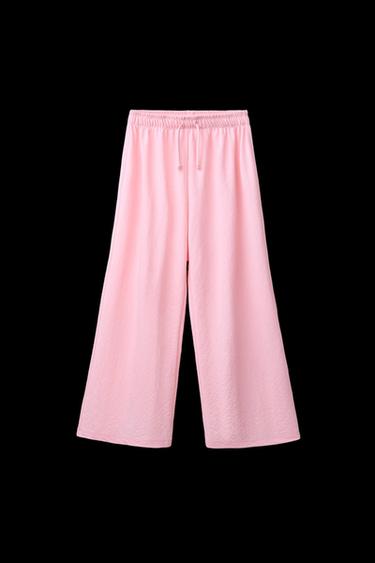FLIESSENDE WIDE-LEG-HOSE - Rosa von Zara - Bild 0