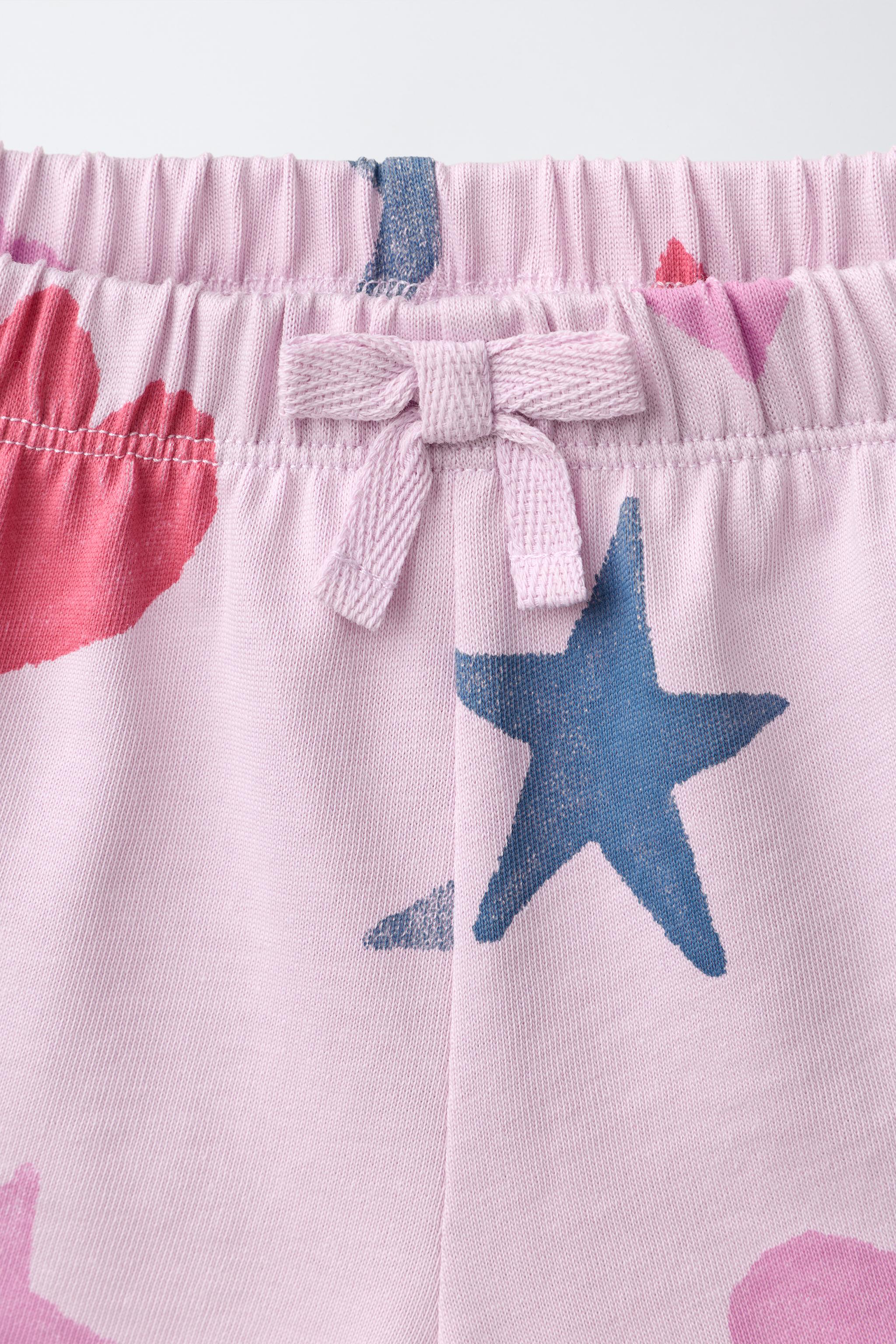 Детские шорты Zara STAR AND HEART RAGLAN T-SHIRT AND BERMUDA SHORTS SET — фото 4