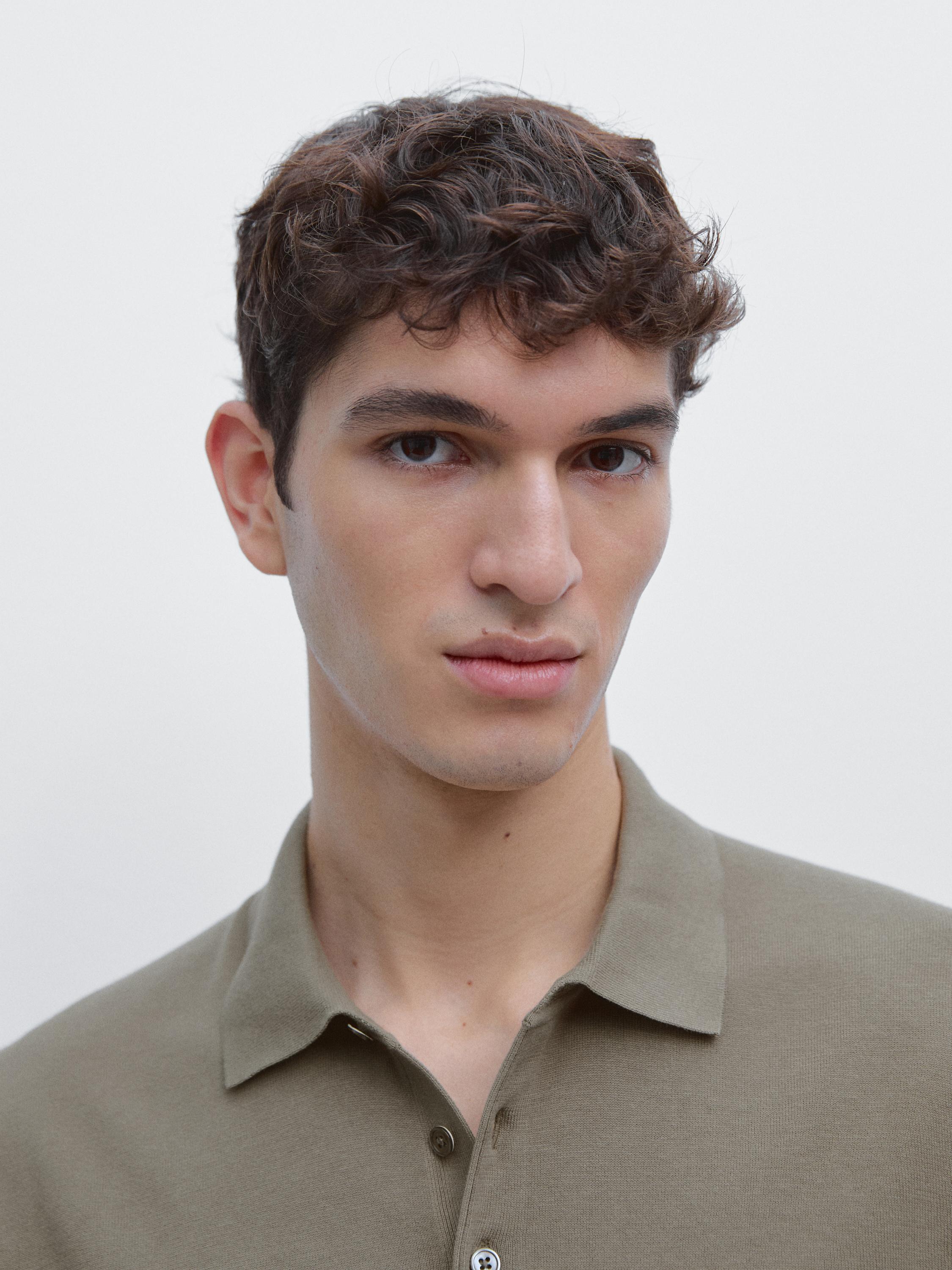 100% cotton knit short sleeve polo shirt