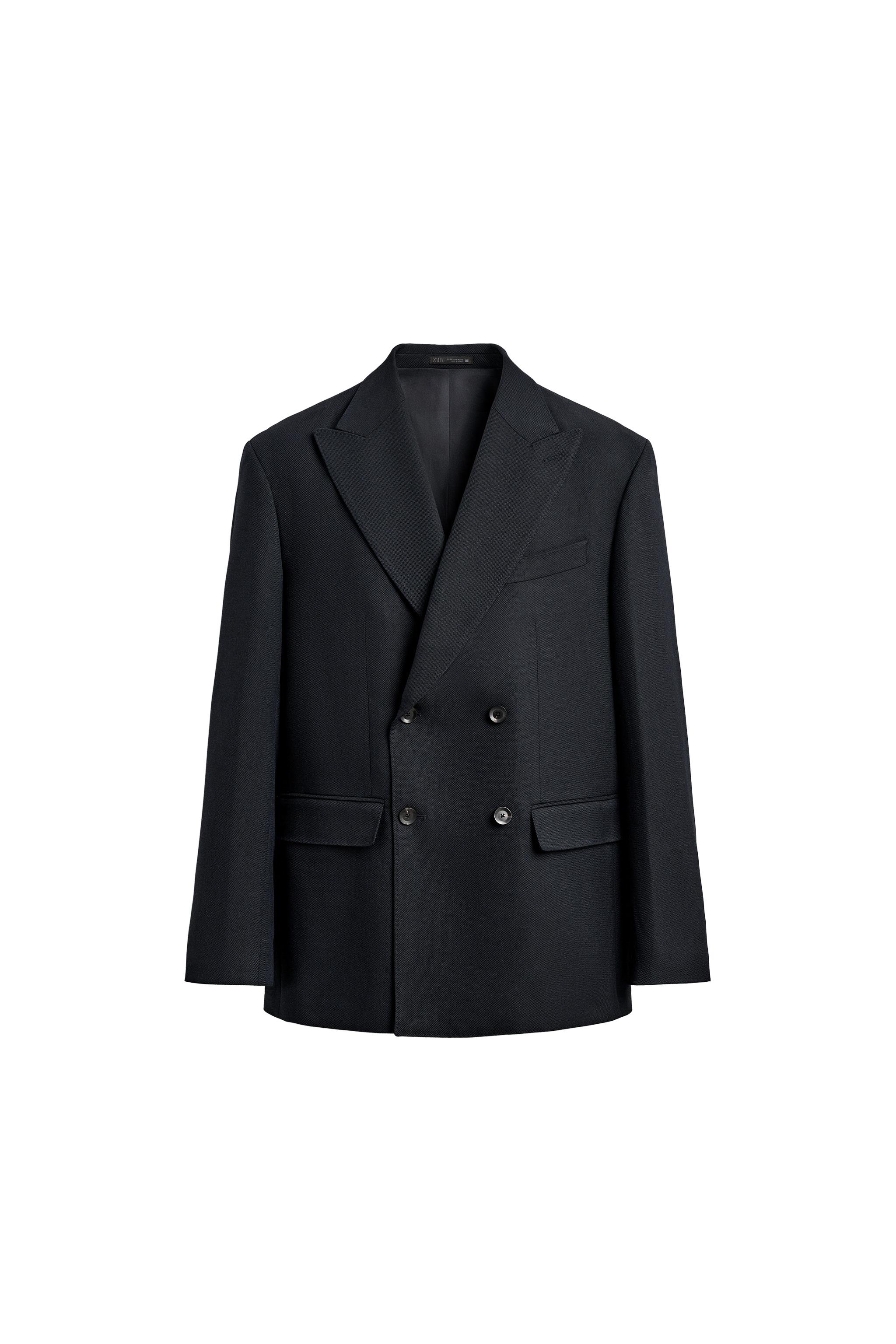 DOUBLE BREASTED SUIT BLAZER - Navy blue | ZARA United States