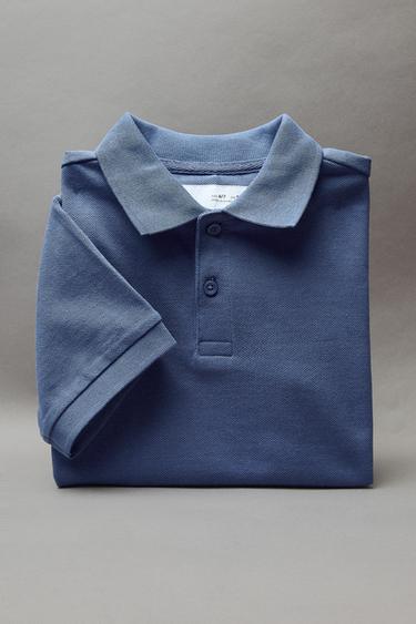 BASIC POLO SHIRT - Mid-blue by Zara