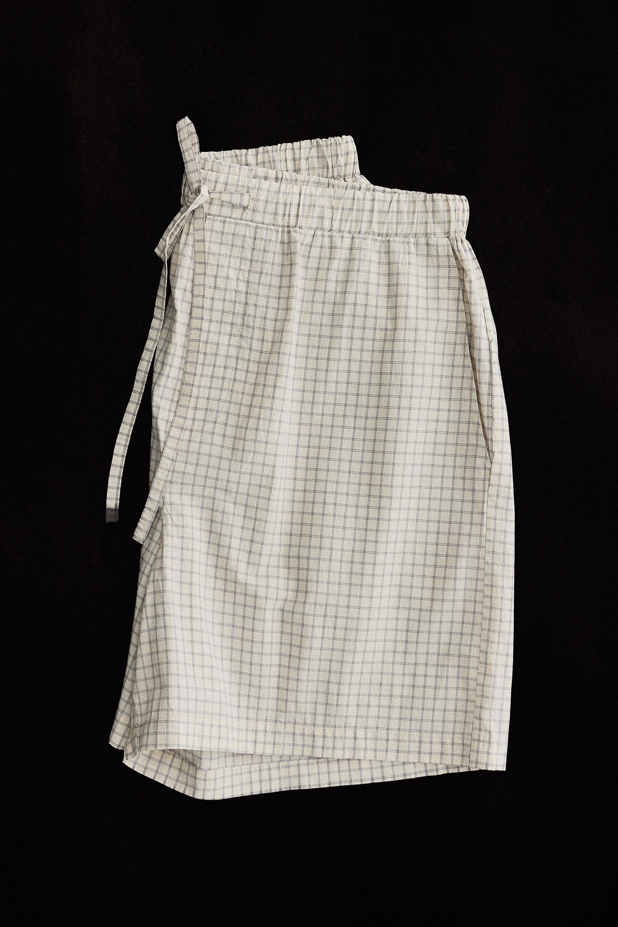 CHECKED COTTON SHORTS