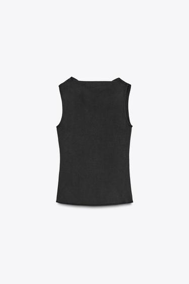 FLOWING GATHERED TOP - Black by Zara - Image 3