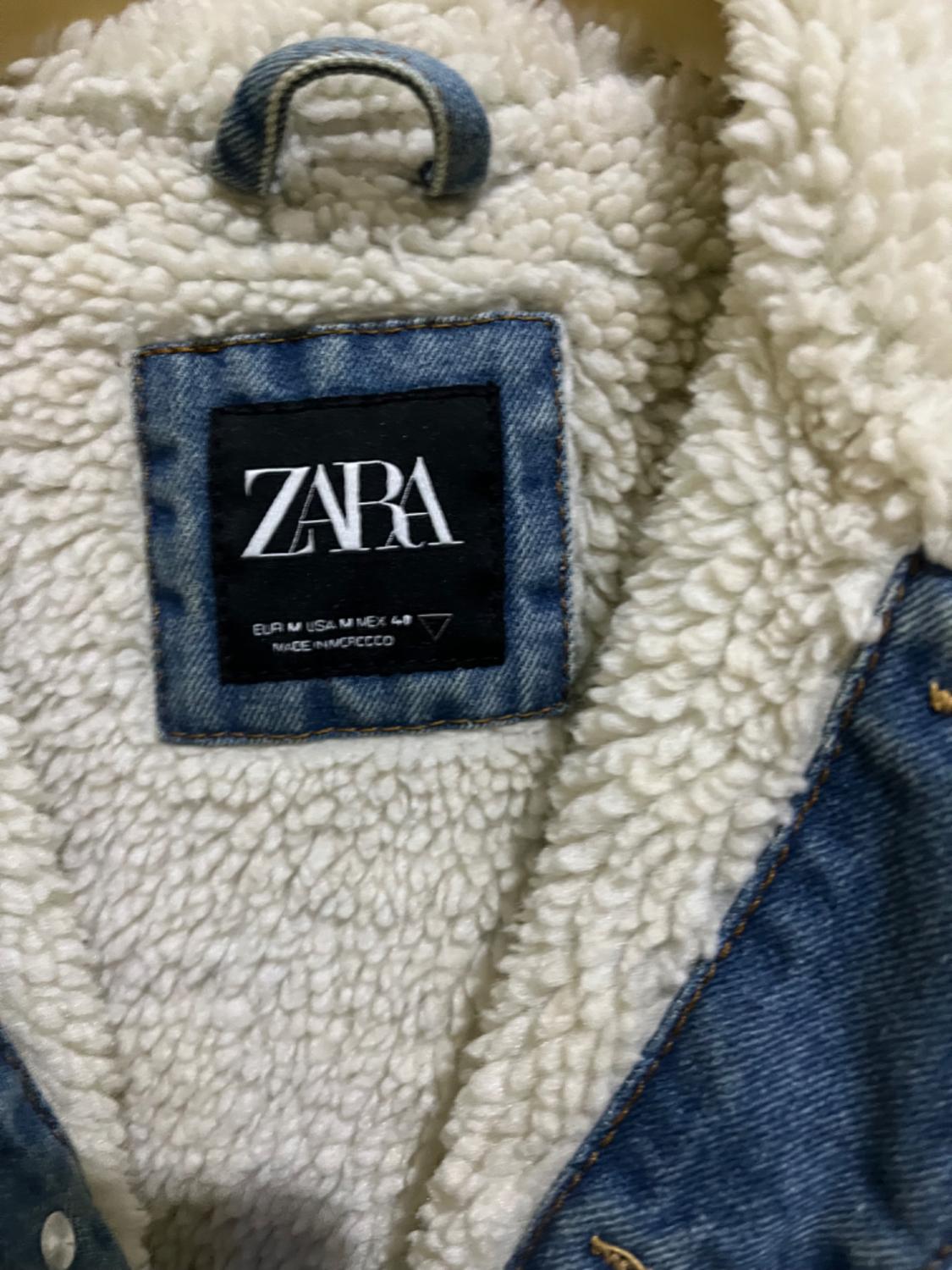 DENIM JACKET WITH FAUX SHEARLING - Image 4