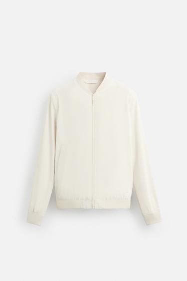 LIGHTWEIGHT BOMBER JACKET - Ecru by Zara