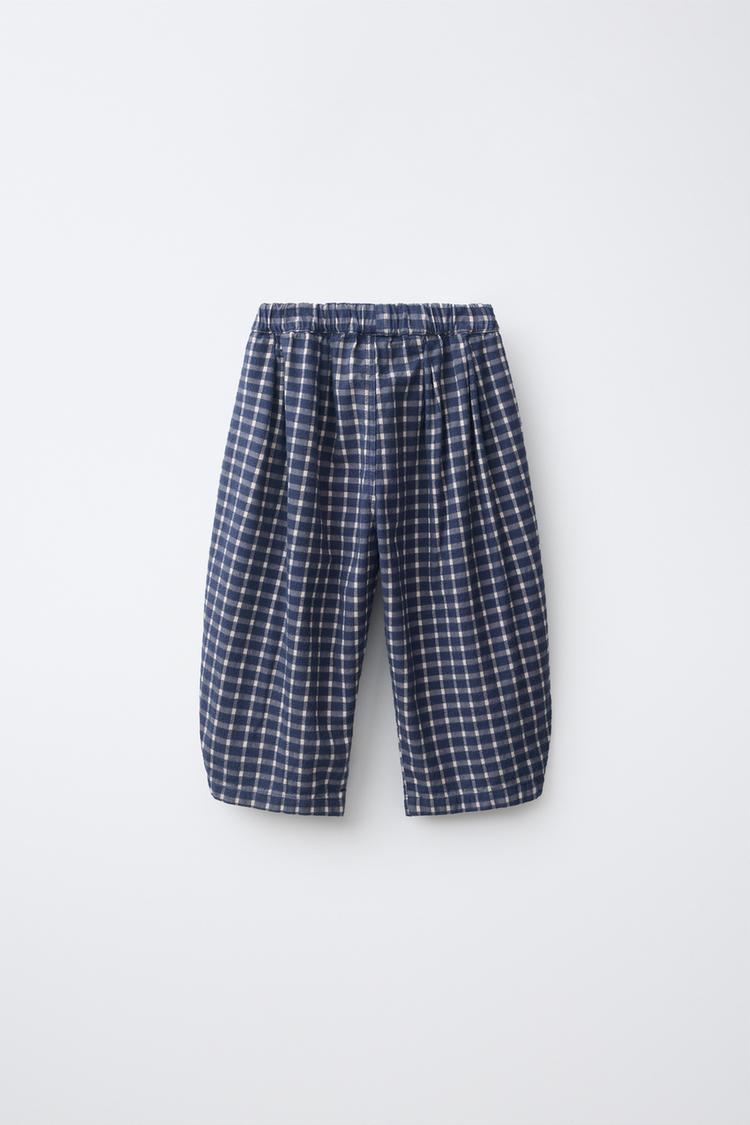 Pantalon balloon pinzas cuadros