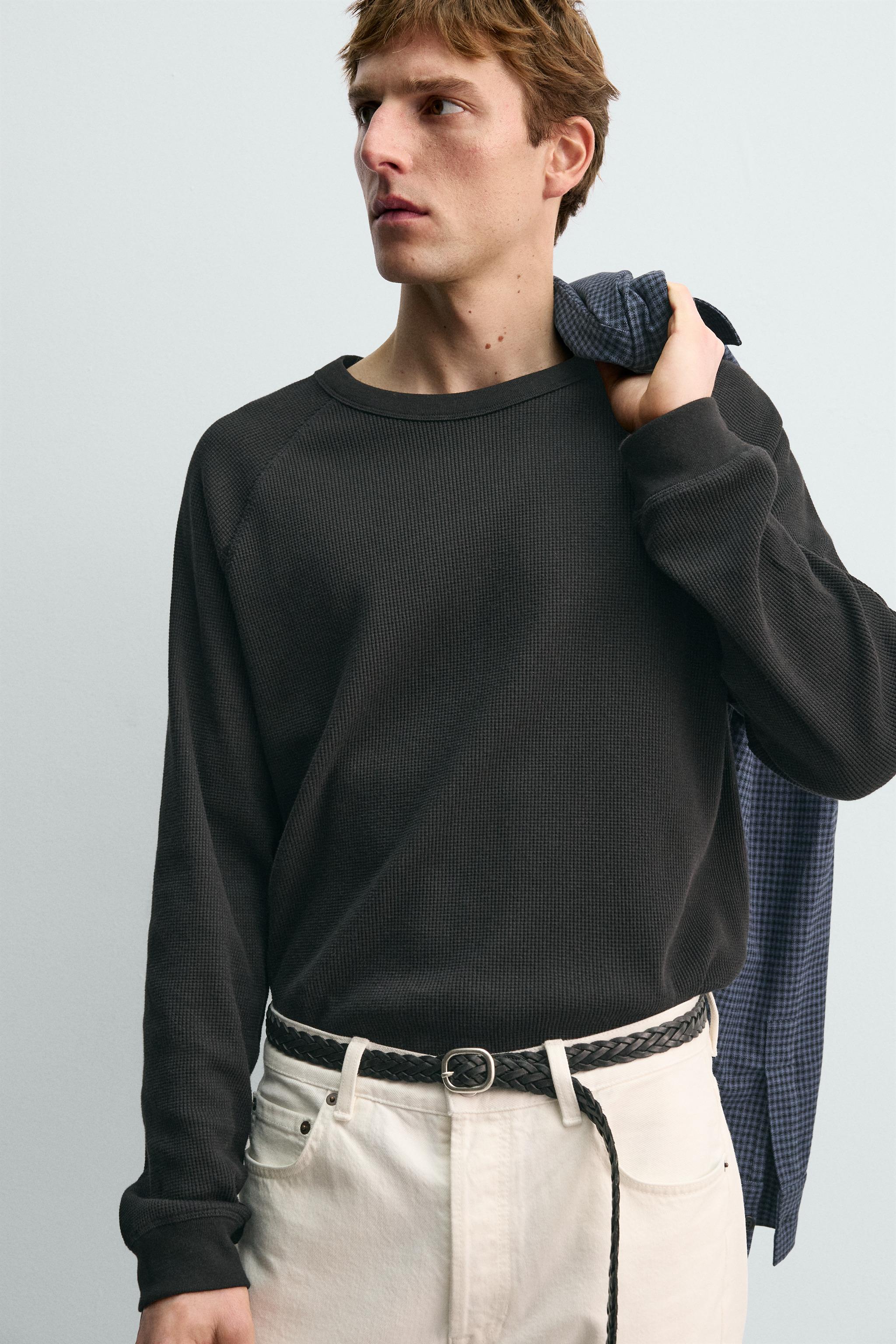 AARON LEVINE X ZARA WAFFLE TEXTURE T-SHIRT