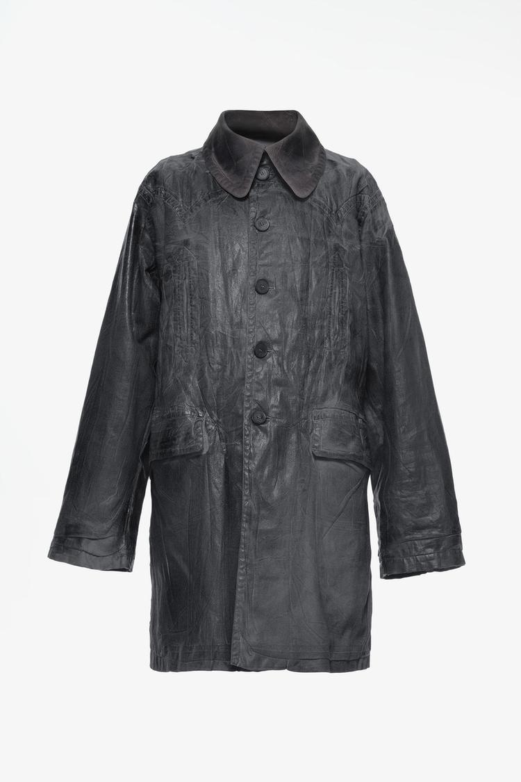 Abrigo efecto arrugado brillo limited edition