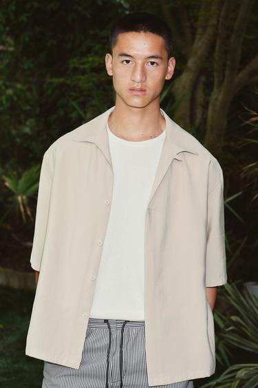 RELAXED FIT FLOWING SHIRT - Ecru by Zara