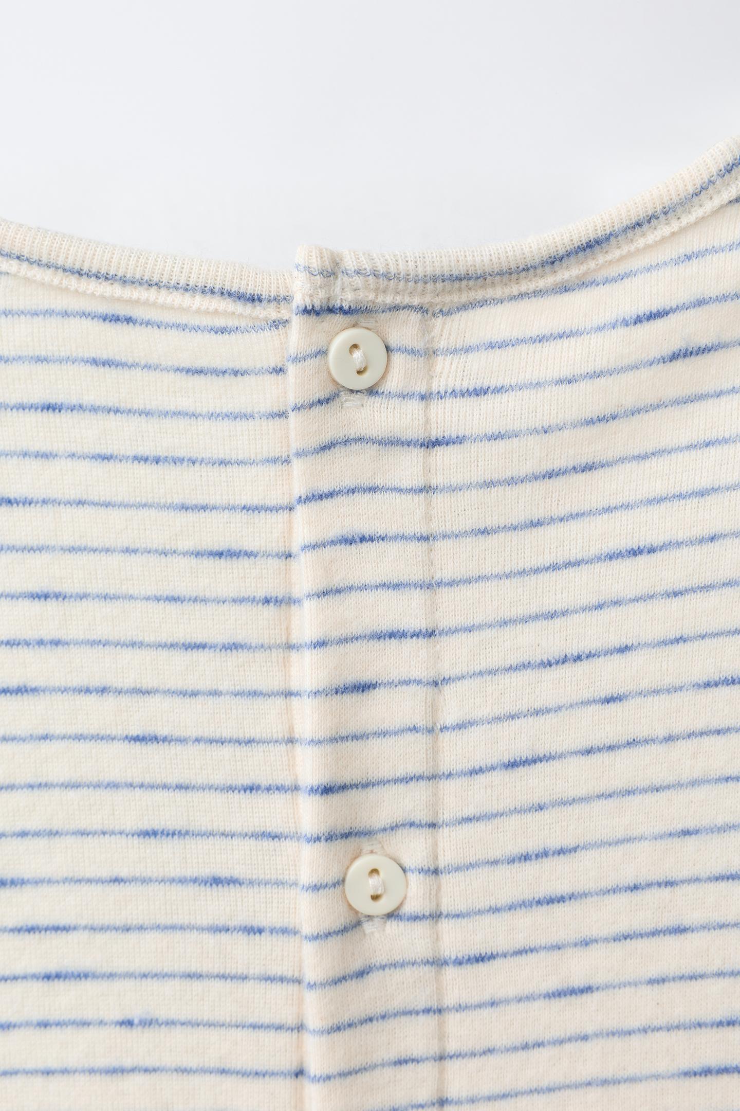 Детская футболка Zara Stripe Print, цвет: Синий — фото 4
