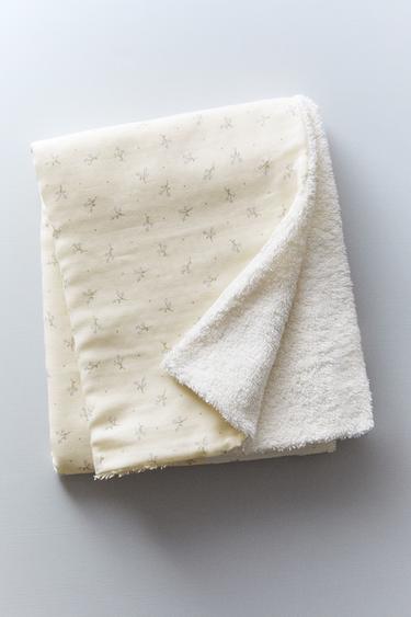 CHILDREN'S MINI FLOWER BATH TOWEL - Oyster-white by Zara
