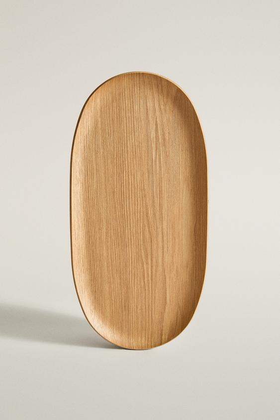 PLATEAU BOIS OVALE - Beige clair de Zara - Image 0