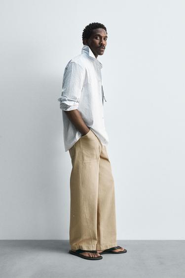 LIMITED EDITION STRIPED SHIRT - Sky blue by Zara - Image 3