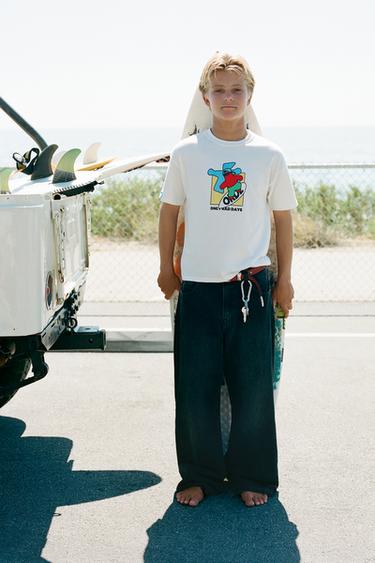 CAMISETA ESTAMPADO LOGO - Blanco de Zara