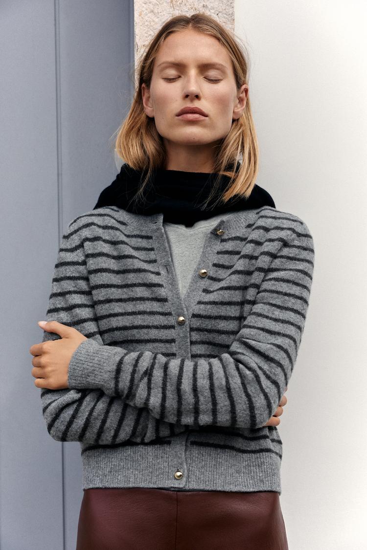 CHAQUETA PUNTO RAYAS