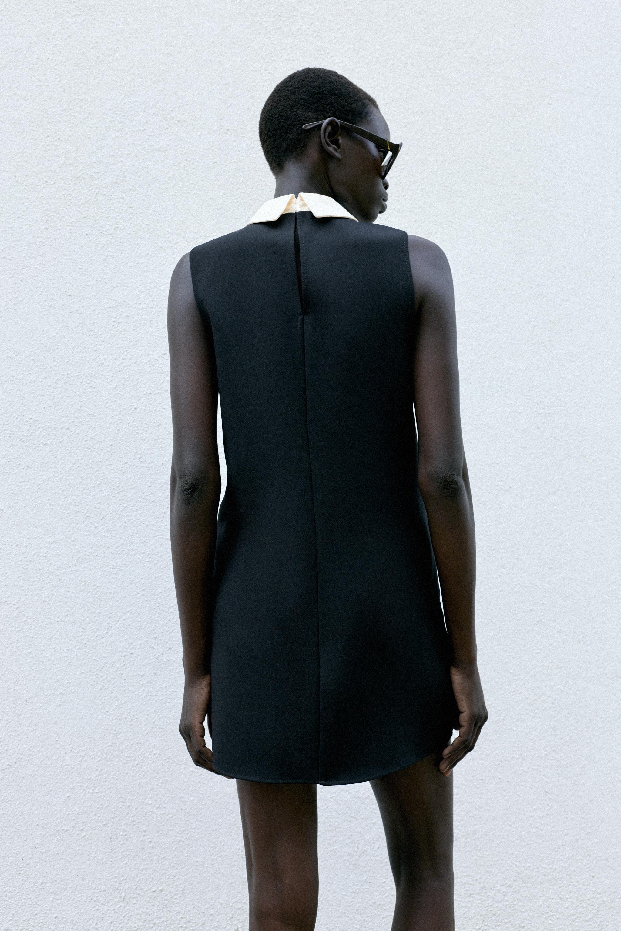 Женские платья Zara FROG FASTENING SHORT DRESS — фото 4