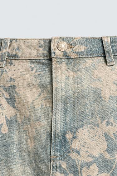FLORAL PRINT CARPENTER BERMUDA SHORTS - Printed by Zara - Image 8