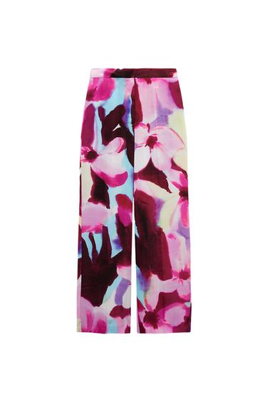 SATIN PRINTED TROUSERS