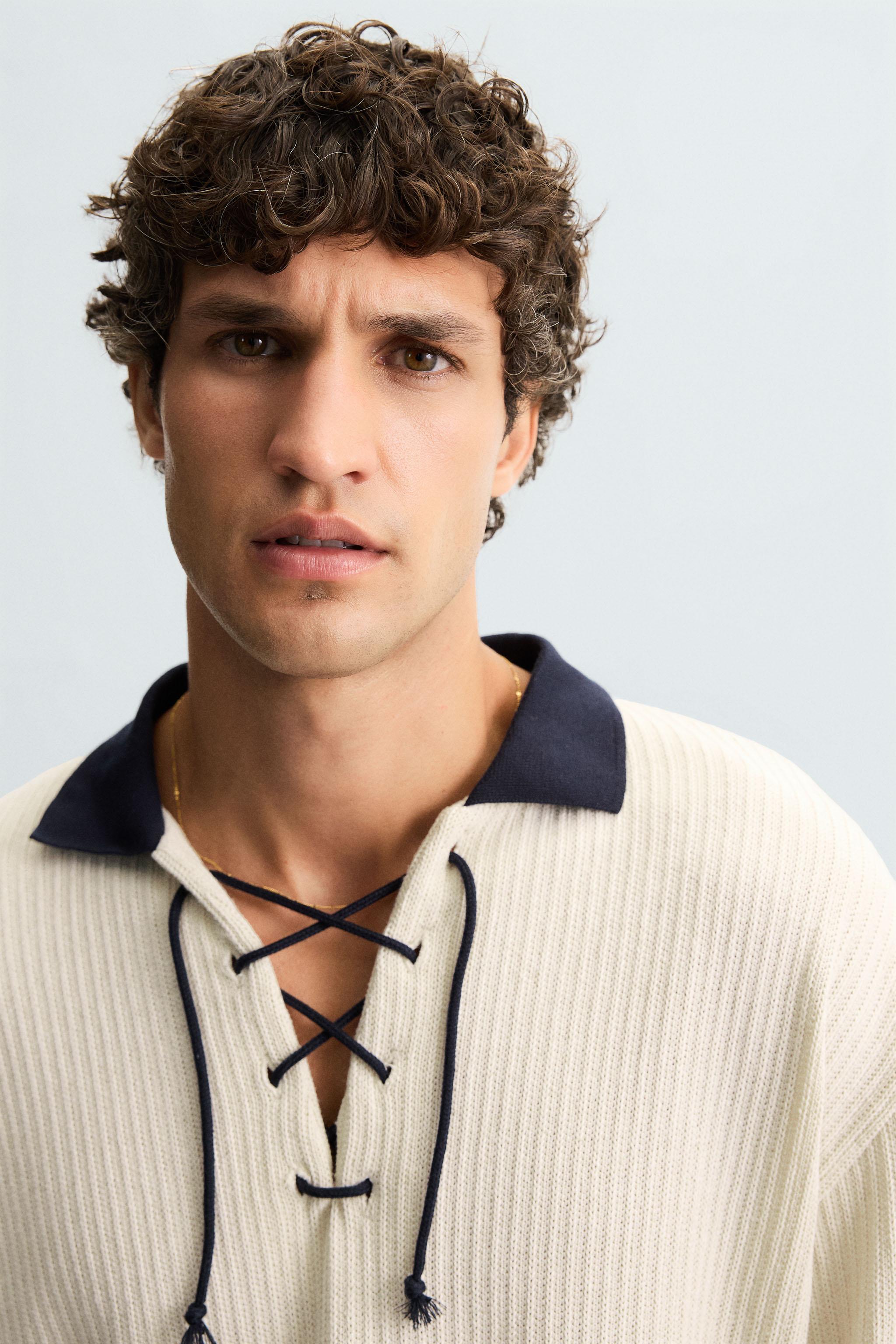 ★ZARA★ CONTRAST DRAWSTRING SWEATSHIRT TEXTURED DRAWSTRING SWEATSHIRT - Ecru | ZARA United States