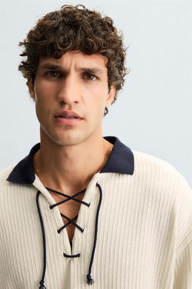 TEXTURED SWEATSHIRT WITH DRAWSTRING - Ecru by Zara - Image 5