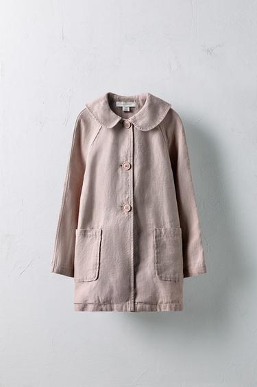 6-10 YEARS/ LIMITED EDITION 100% LINEN TRENCH COAT - Dusty pink by Zara