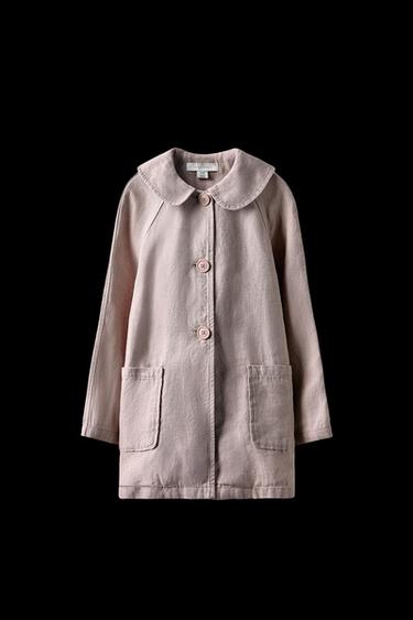 6-10 YEARS/ LIMITED EDITION 100% LINEN TRENCH COAT - Dusty pink by Zara - Image 0