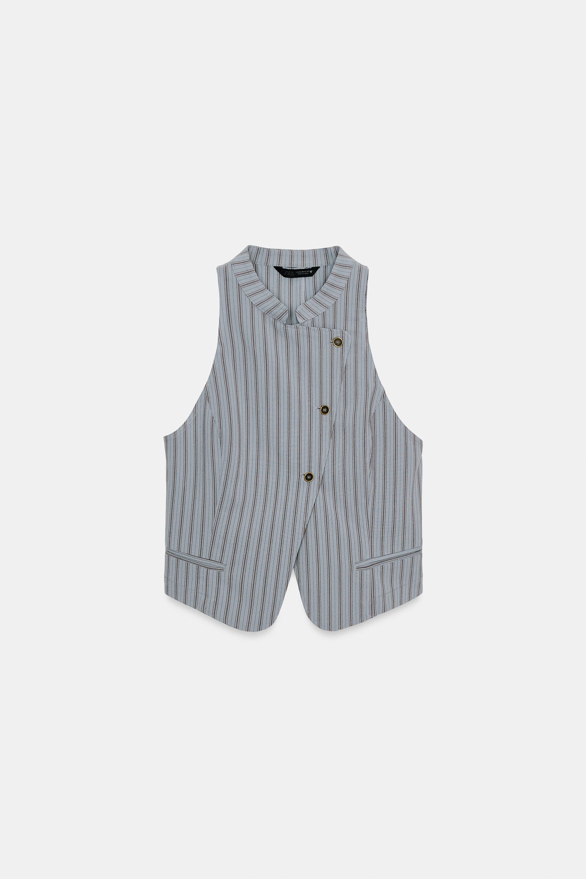 GILET CROISÉ À RAYURES