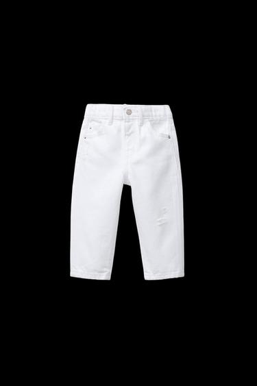 RIPPED MOM FIT JEANS - White by Zara - Image 0