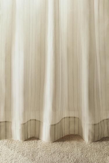 CHILDREN'S STRIPED CURTAIN - Grey by Zara