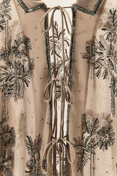 TOP FANTAISIE SEQUINS - Doré de Zara - Image 7