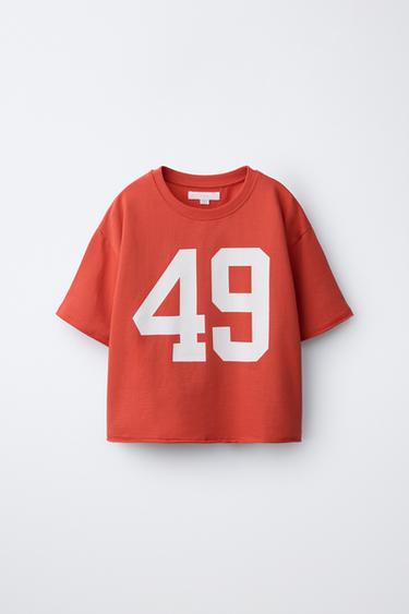 VARSITY PRINT T-SHIRT — Red 1