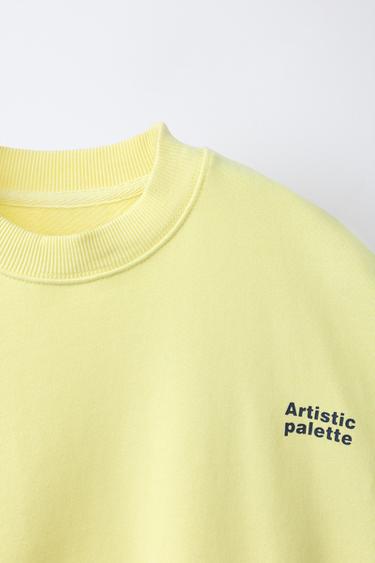 SLOGAN SWEATSHIRT AND BERMUDA SHORTS SET - Yellow by Zara - Image 5