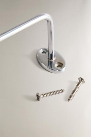 SILVER METAL TOWEL RACK - Silver by Zara - Image 4