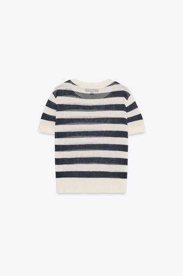 STRIPED KNIT TOP - striped by Zara - Image 7