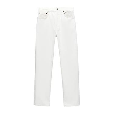 STRAIGHT ANKLE FIT SELVEDGE JEANS - Ecru by Zara
