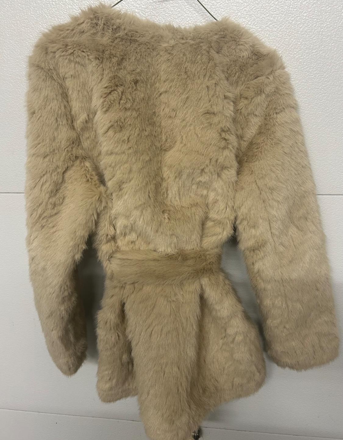 FAUX FUR BELTED COAT  ZW COLLECTION - Image 2