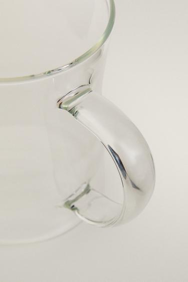 BOROSILICATE GLASS MUG WITH RAISED DESIGN - Transparent by Zara - Image 2