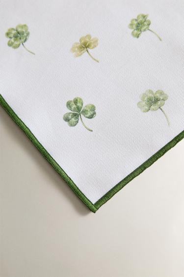 SET DE TABLE ENDUIT TRÈFLE - Vert de Zara - Image 2