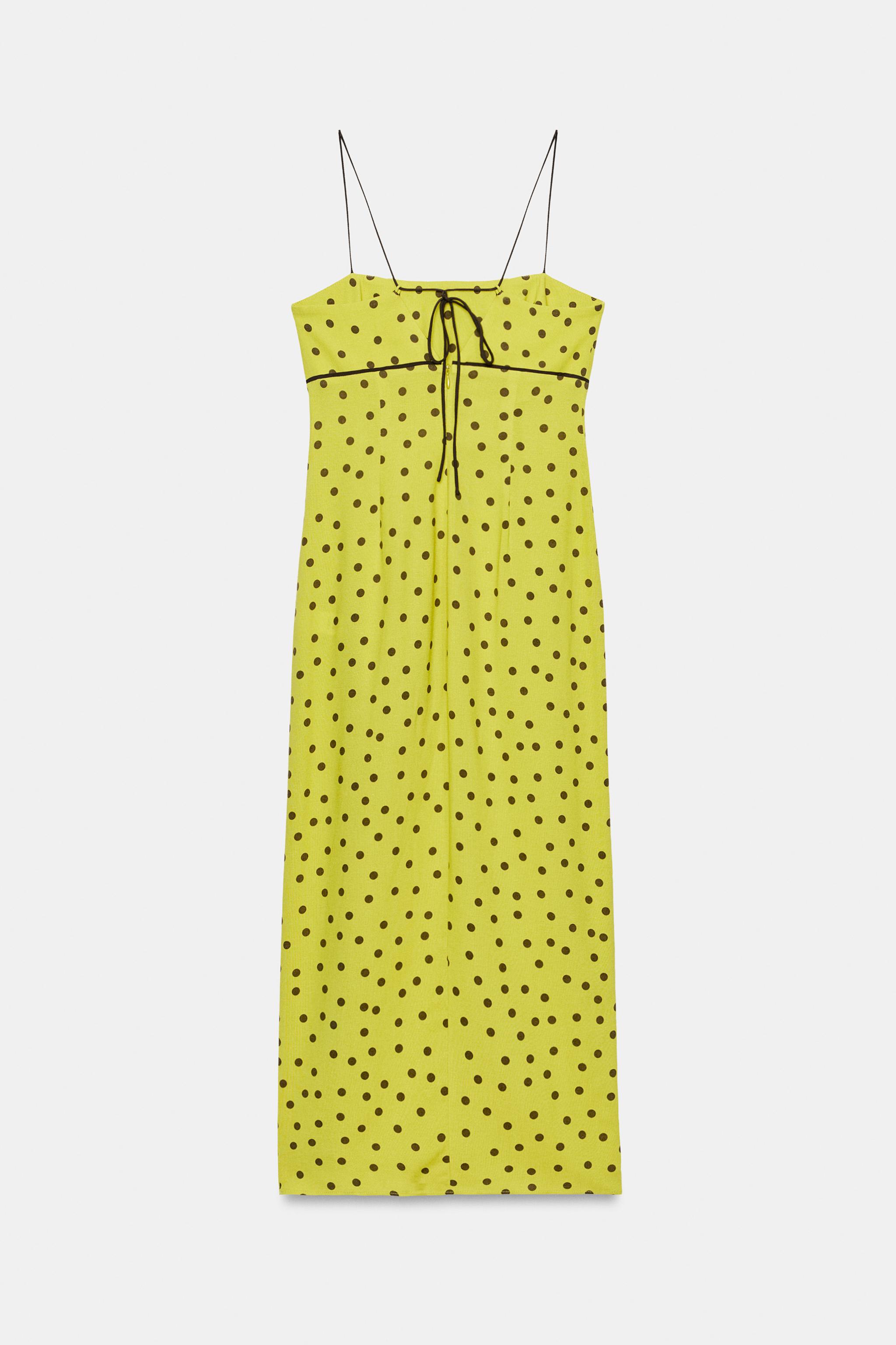 Zara Puantiye Desenli Midi Elbise görsel 5