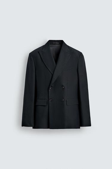DOUBLE-BREASTED BLAZER - navy by Zara