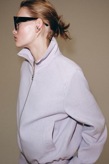 BOMBER CON LIÑO ZW COLLECTION - Malva de Zara