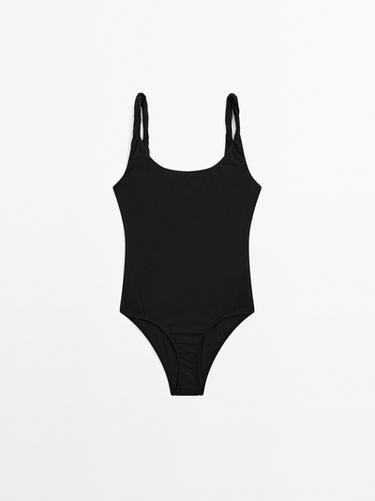 Bañador tirante rulo - Negro de Zara