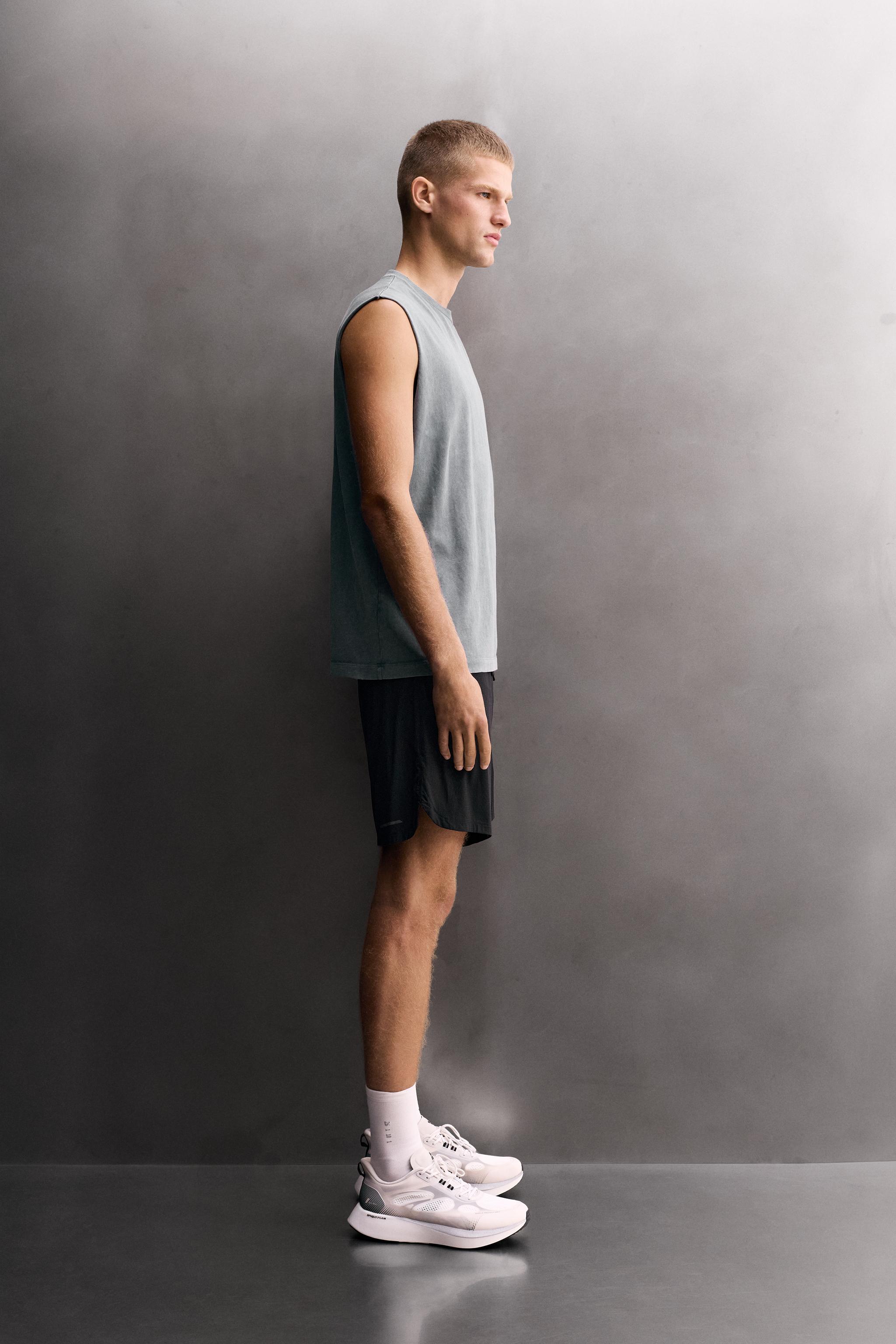 Мужские топы Zara COTTON RUNNING TANK TOP — фото 4