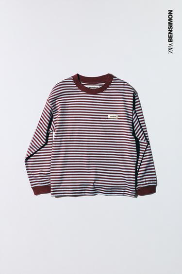 STRIPED T-SHIRT BENSIMON ® X ZARA - Burgundy by Zara