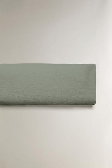 TAIE D’OREILLER COTON TEXTURÉ - Vert de Zara - Image 4