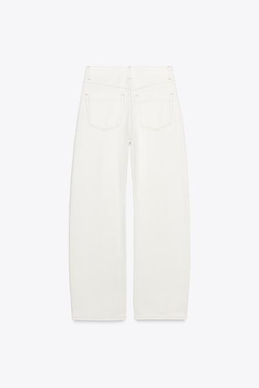 TRF CURVE HIGH-WAIST JEANS - Oyster-white by Zara - Image 7