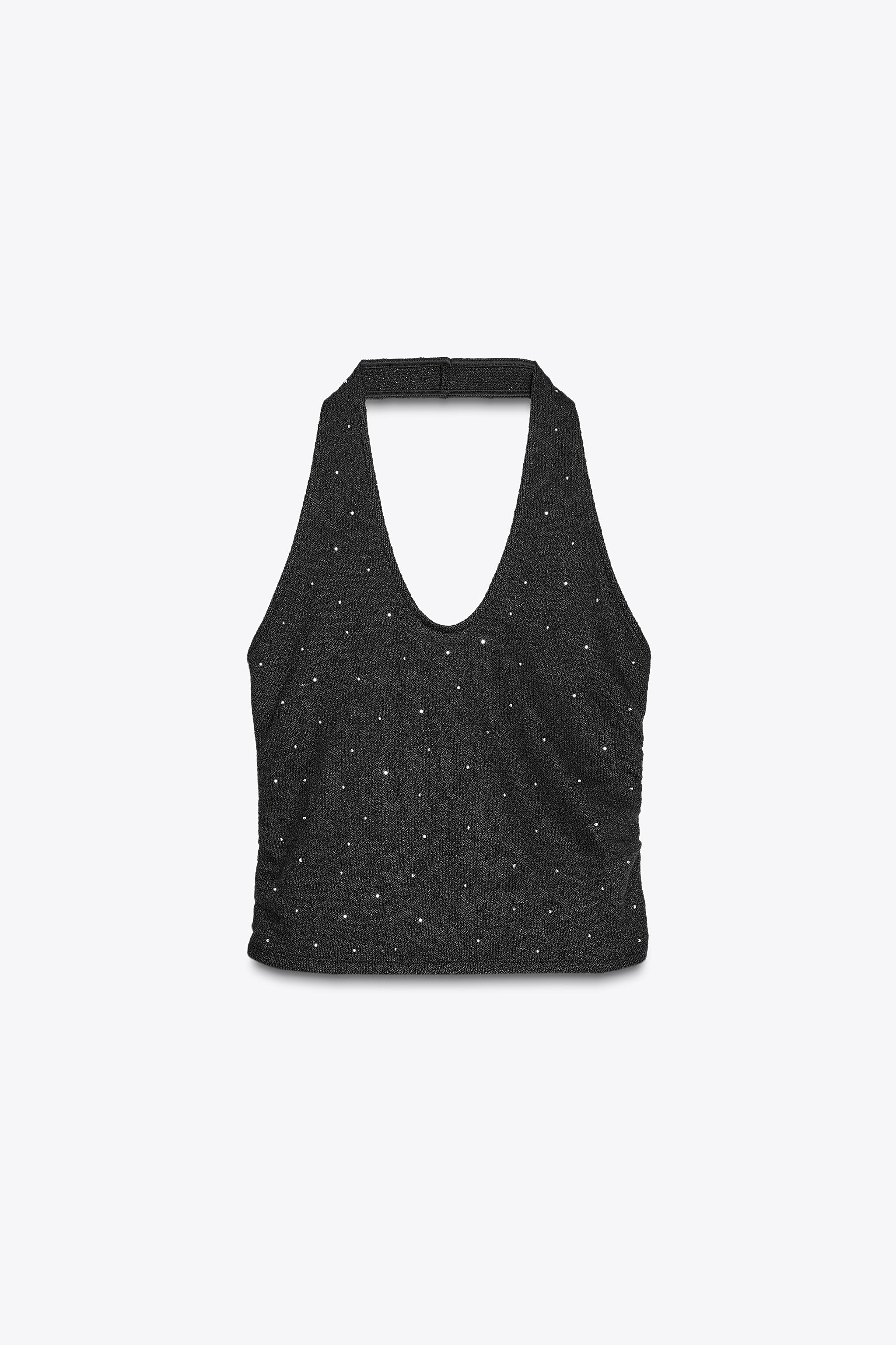 zara black halter top