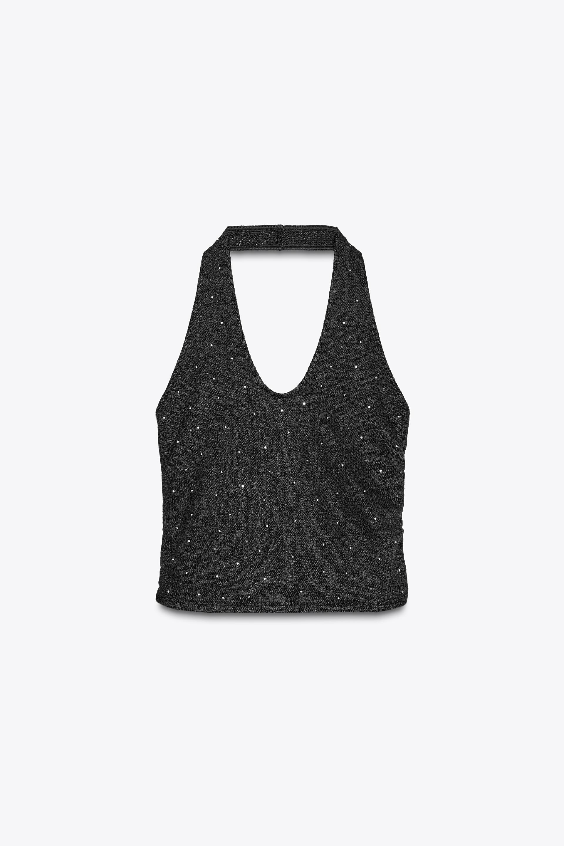 HALTER TOP WITH DIAMANTÉ DETAIL