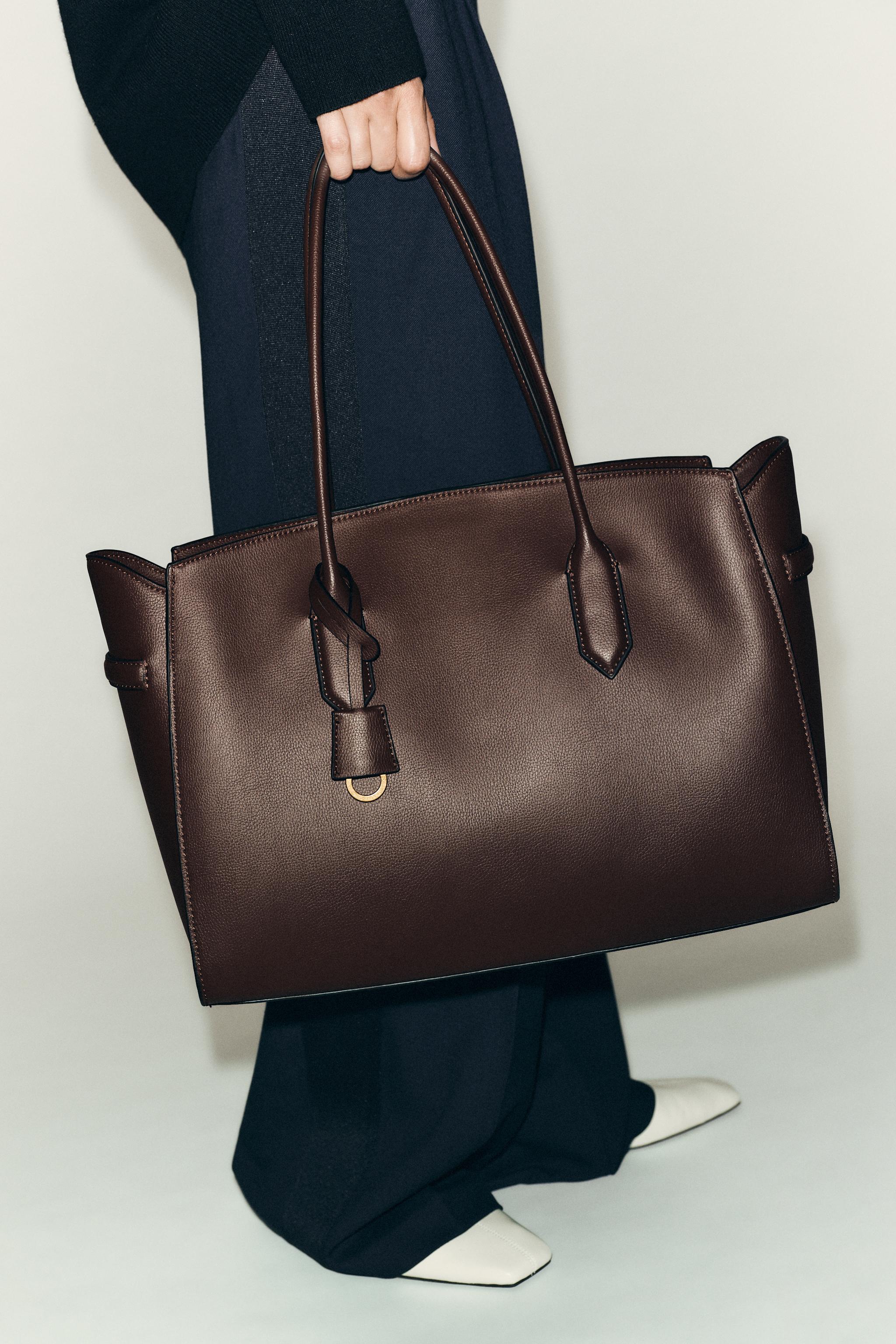 SHOPPER DE HOMBRO - Chocolate | ZARA Chile
